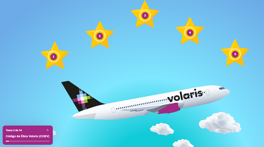 eLearning con storytelling y gamificación - Volaris